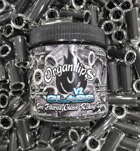 OrganitipS ® New Glass 35 pcs V2 11mm Pro Size Tubes Black